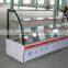 Manufactory high quality tempered glass commercial display cake refrigerator showcase