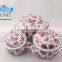 3 PCS ENAMEL CASSEROLE FULL OF FLOWER