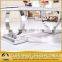 Metal Cultured Marble Dining Table Marble Living Room Furniture