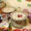 3-tier dessert plate fruit cupcake ceramic plate , cake plate with dome, wedding cake stand