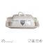 New design stonware hens lay eggs animal butter dish