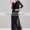 Ladies fashion long skirt mesh pattern cotton perspective skirt SR-P9963