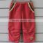 french terry fabric children casual pants with lace