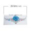 Paper Removable Waterproof Temporary Sternum Tattoo Sticker Body Art Blue Flower Leaves Pattern Temporary Tattoos Printing