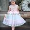 XXLF214 real sample dress sleeveless kids for girl designer with belt flower girl dress