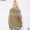 Women European Size School Uniform Parttern Oversized Woolen Sweater