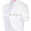 Belle Poque Women Short Sleeve Pleated Sides Cotton White Bridal Shrug Bolero Jacket BP000215-2