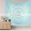 Indian 2017 Green Bedspread Queen Bedsheet Ombre Mandala Tapestry Wall Hanging 95" X 85" Inch
