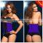 Durable top sell colorful strong body shaper,sexy women latex waist trainer