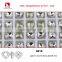 Point back with real silver Crystal Transparent stone for decorative