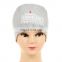 Promotional low price plain knitted embroidery logo beanie