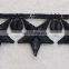 Good quality shiny polyester black lace for clothes