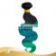 2017 New Arrival Body Wave Green Blue Customized Human Hair Curly No Synthetic Mixed