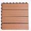 cheap price chocolate and reddish brown hollow decking 300 x 300 wood fiber+HDPE engineered flooring WPC DIY interlock deck tile