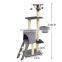 Multiple layers light/dark grey coffee color cat tree house cat condo with scratch post