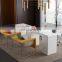 Double White Nail Tables Desk Vacuum Salon Manicure Furniture Nail art table