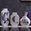 Flat White Chinese Painting Flower And Bird Jingdezhen Ceramic Vase For Home Simple Decor