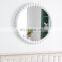 customized hot sale wooden resin leaf shape moon glass Mirror wood Wire Wall leaf shape frame mirror Home Decor
