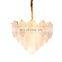 Ripple Leaf Feather Crystal Glass Chandelier for Home Hotel Villa Kitchen Living Room