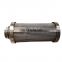 Stainless Steel 304 316L 10 25 50 micron Pressure Line Filter Element For Hydraulic Oil Filtration