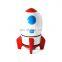 Cheap Large Custom Rocket Shaped Porcelain Ceramic Saving Money Box Coin Piggy Bank for Boy Kid Children