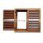 removable louver wood aluminum cladding louvered window