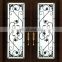 security arch top double wrought iron glass patio wine cellar doors
