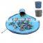 wholesale cheap polyester fabrics large kids outdoor children play game mat foldable canvas toy storage basket