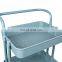 K&B high quality home design dismountable 3 tier storage trolley cart with wheels for stand
