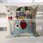 hot sale home decorative hand embroidered deer print cushion cover fancy pillow covers