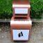 Customized Open Top Plastic Standing Double Outdoor Dog Waste Bin Pet Shit Station