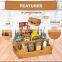 Bamboo Utensil Holder Wooden Caddy Set Silverware Flatware Beer Tray For Spoons Knives Forks Napkins Chopsticks Condiments