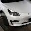 Car Front Blade Trim For Tesla Model 3 Accessories Carbon Fiber ABS Black Matte Car sticker