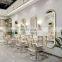 Modern Gold Salon Equipment full length wall large hair salon station led mirror