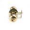 Convenience Polished Brass privacy bathroom double ball knob tubular door lock with coin keys