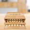 Natural Coffee Pod Holder Bamboo Coffee Stand 2-Tier Bamboo Drawer For Counter Sliding Capsule Drawers