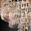 Hengzhi American Luxury Design Multiple Level Circle K9 Glass Light MARIGNAN TIERED ROUND CHANDELIER for Villa Lobby