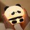 EGOGO New Panda Silicone Night Light USB Charging Bedroom Bedside Sleep Pat Lamp Cute Soft Light Baby Nursing Night Lamps