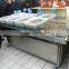 APEX supermarket stainless steel shellfish display table/seafood display case