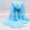 Cheap Plain Color Big Size Chiffon Silk Fashion Women Beach Scarf