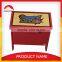 New Design Red wooden ottoman & foot stool for kids