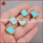 Wholesale price! Natural stones blue turquoise charms pendant newstyle woman/man necklace