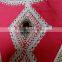 2016 latest fashion elegance short sleeves red maxi dress with fasion rope embroidery and beads