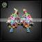 colorful flower shape slap-up crystal jewelry sets top quality 18K gold plated jewelry sets women party kHK713