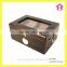 High Quality Wooden cigarette case with Glass Lid Cigar Humidor