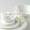 20pcs embossed white porcelain dinner set
