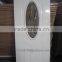 American Style 2 Panel Steel Glass Door Oval Glass