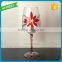 Flower Hand-painted Glass Wine Goblet Cup Glasses Red Wine Cups Merry Christmas Gift Glass Cup Goblet with Show Box