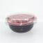 black and red bento box for carry out food