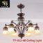 2016 hot sale new design iron light with flower lampshade led light for dining room for home